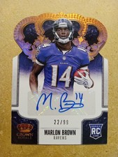 2013 Crown Royale Marlon Brown RC Auto /99 #166