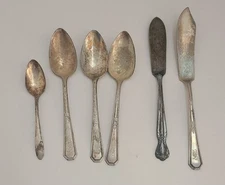 6 pieces antique / vintage silverware William Rogers & Son