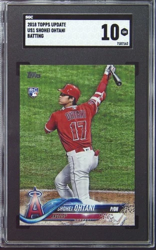 2018 TOPPS UPDATE BATTING #US1 SHOHEI OHTANI ROOKIE RC SGC 10