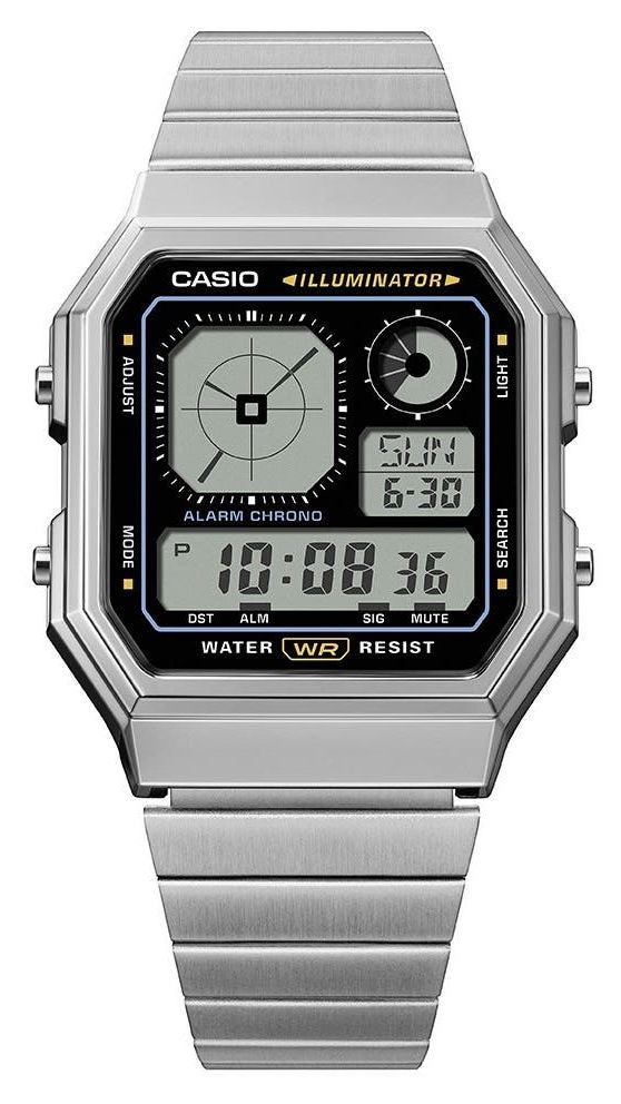 Casio Vintage Illuminator (33.9mm) Digital Display / Stainless Steel