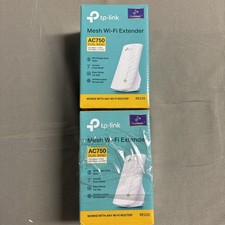 Lot Of 2x TP Link Mesh Wifi Extender AC750 Dual Band Wi-Fi Range Extender RE220