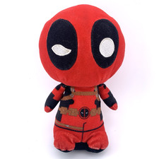 Marvel Deadpool Plush Toy Stuffed Doll Funko Superhero Red Black 7.5" Worn