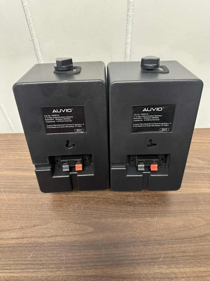 Par de altavoces Auvio 100 vatios 3 vías 4 pulgadas negro 4000016 muy bueno Foto 2 de 4