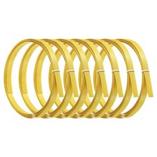 Bamboo Weaving Strips 7/16" x 10Ft 7 Pack Thin Flat Yellow