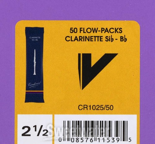 Canne per clarinetto Vandoren Traditional Bb - 2,5 (confezione da 50) - Foto 2 di 3