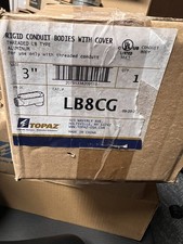 Topaz LB8CG 3" Rigid Conduit Bodies w Cover Threaded LB-Type NEW