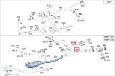Mercedes-Benz Exhaust System Center With Flap Fits GLA 156 A2464906881