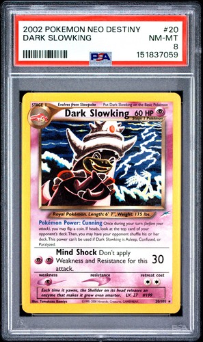 Dark Slowking (Unlimited) graded PSA 8 for sale on eBay