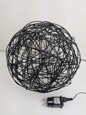 LED 3D Designkugel TRASSEL D: 30cm Indoor Outdoor Drahtkugel Gartendeko schwarz