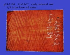 Curly Redwood  Guitar Billet  Luthier DIY  Instrument  G24-1184