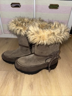Women's SOREL Northern Lite Tall Suede chocolate Brown SNOW BOOTS. Size 8