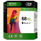 68e /68XL Black Ink Cartridge Compatible for HP Envy 6155e 6555e High Yield 68XL