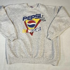 Vintage 90s Racing Pepsi Sweatshirt Medium Gray Crewneck Made In USA Shirt