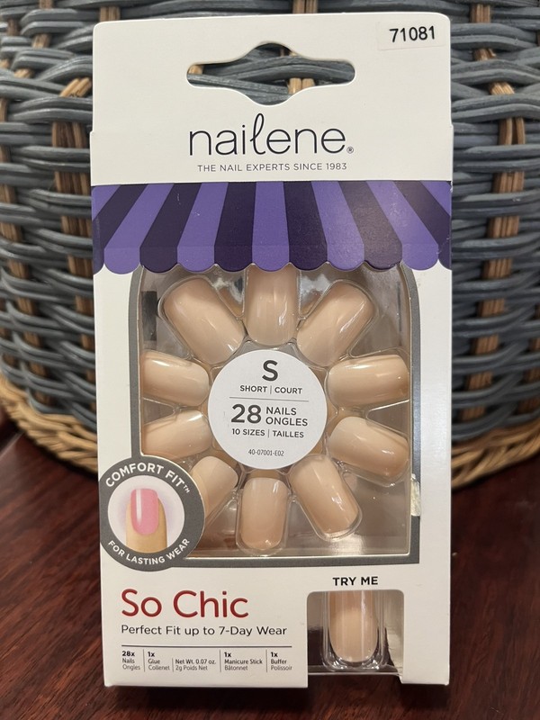 New NAILENE 'So Chic' Short length, beige color comfort Fit