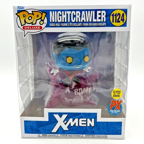 Funko POP! Marvel X-Men NIGHTCRAWLER #1124 Deluxe PX Exclusive Glow w/Protector