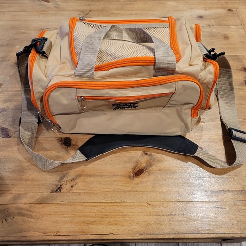 Quail Forever Duffle Gear Shooting Bag Beige Orange Hunting Range Travel Cas