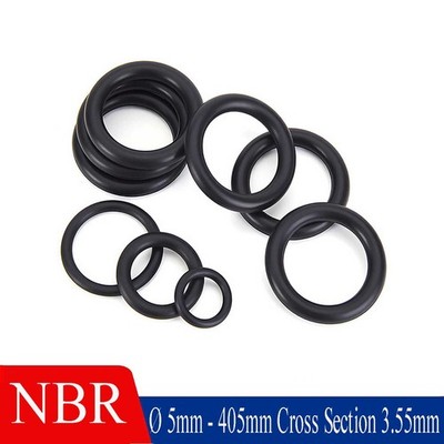 3.55mm Cross Section O-Rings Nitrile (NBR) Rubber Metric Oring Seals 5mm - 405mm