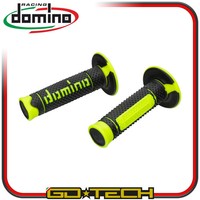 Manopole Domino A260 Moto Cross Enduro Motard Schwarz Gelb Fluo Off Road Racing