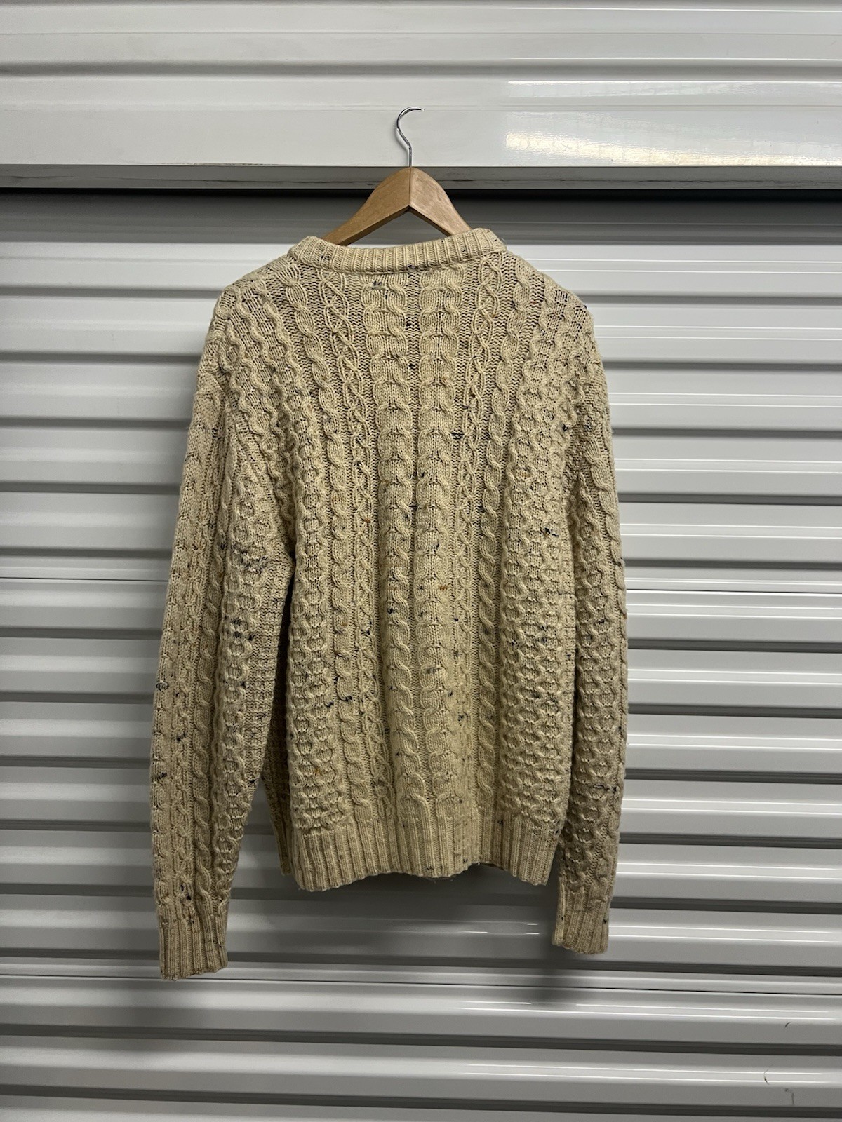 60s/70s pendleton wool lumpy cable knit sweater s… - image 4
