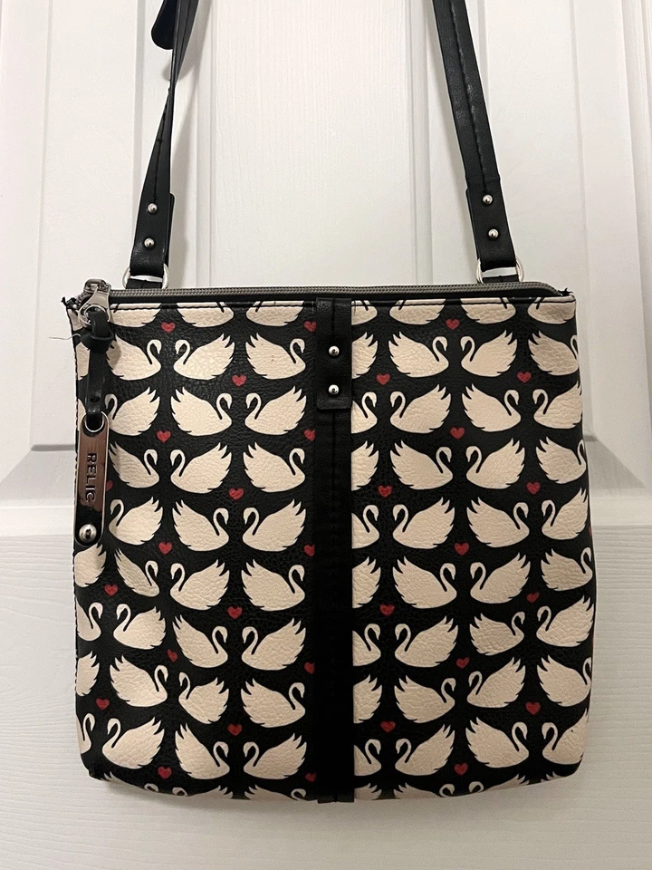 Bolso Bandolera Relic Para Mujer Patrón Cisne Alcaravea Multicolor Foto 2 de 4