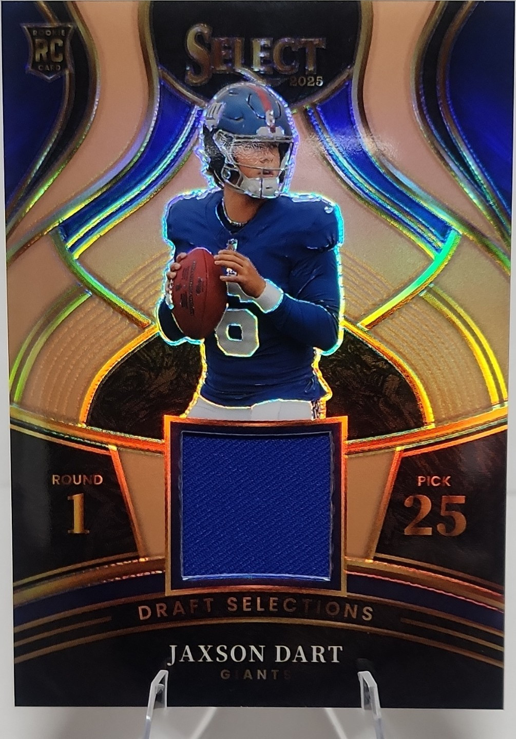 Panini 2025 Select Jaxson Dart Giants Copper Prizm /49 #DSM-JDT Football Card