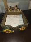 Vintage Rooster Napkin Holder Sunflower Kitchen Decor Resin DWK Corporation — photo 1