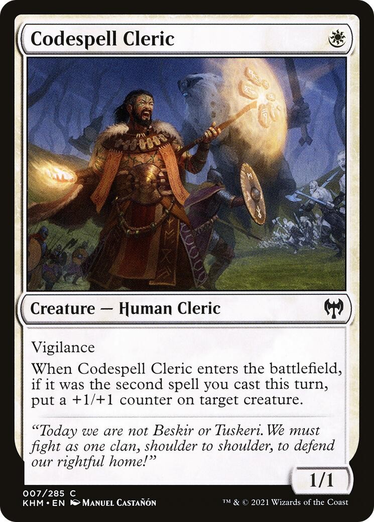 Codespell Cleric - [KHM - 7] - NM - Foil - MTG - Kaldheim