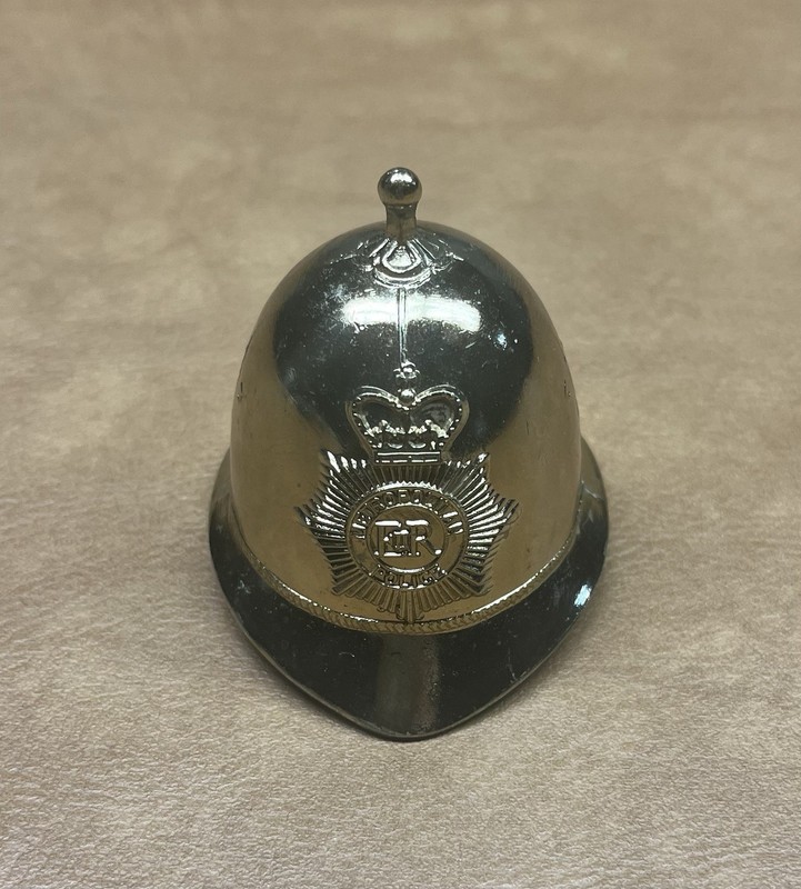 Vintage Brass Bell Metropolitan Police Hat ER 2 3/4"×3" Preowned