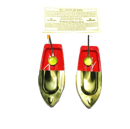 2 Pcs Steam Powered Toy Boat Set Pop Pop Mini Metal Candle Boat for Kids - Picture 5 of 6