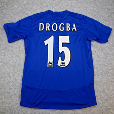 Chelsea Shirt Medium Blue Home Kit 2005 2006 Soccer Jersey Didier Drogba