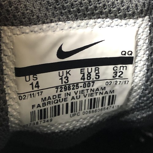 Nike Zapatos Para Hombre Talla 14 Gris Lona Parte Superior Baja Con Cordones Solarsoft Patín 729825-007 - Imagen 9 de 10