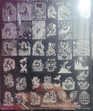 Apipila UNICORNS🦄 AND DRAGONS🐉 NAIL STAMPING PLATE