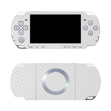 White Carbon Fiber Vinyl Decal Skin Sticker Cover for Sony PSP 2000