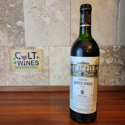 V 97 pts! 1986 Chateau Leoville Barton Bordeaux wine, Saint Julien