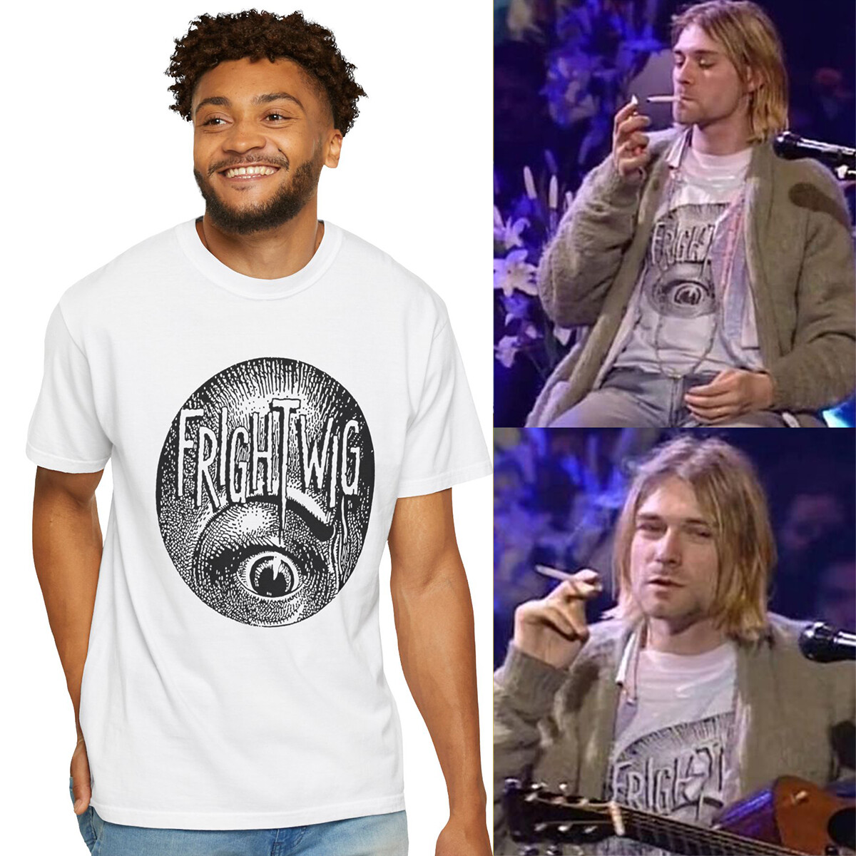 Kurt Cobain Nirvana T-shirt Grunge Rock Kurt Cobain Music Kurt Cobain Nirvana T-shirt Grunge Rock Kurt Cobain Music