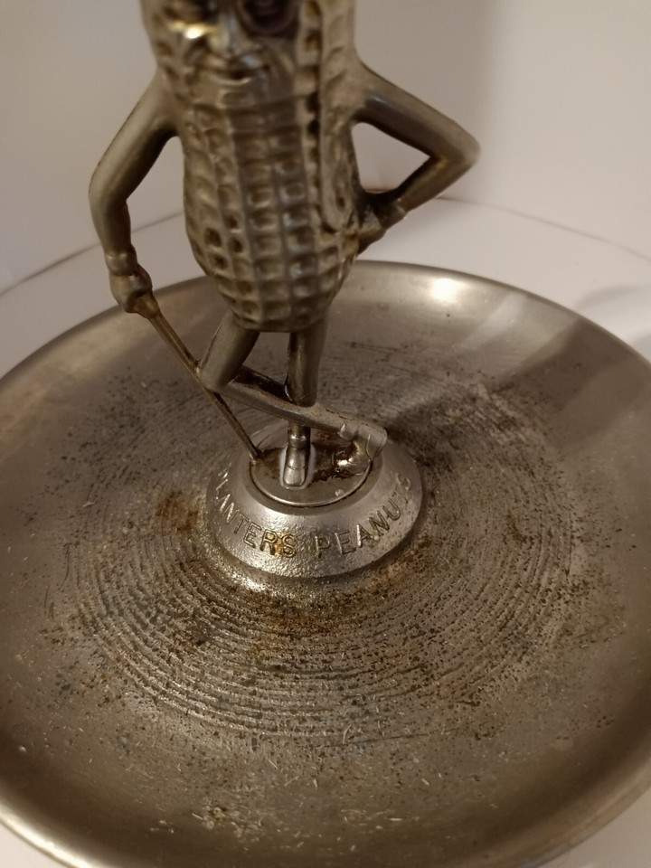 Vintage Planters Peanuts Mr. Peanut 50 Year Anniversary Tray Ashtray Metal eBay