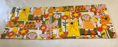 Valance Lot House ‘N Home Fabric Doll, Animals 1970's Orange & Yellow Rare! - Picture 14 of 24