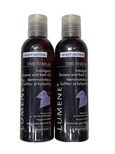 Lumene Body Aktiva Time To Relax Indulgent Shower and Bath Oil, 6.8 oz 2 Pack 