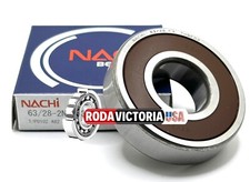 NACHI JAPAN 63/28 2NSE BALL BEARING, RUBBER SEALED 28x68x18mm 63/28-2RS