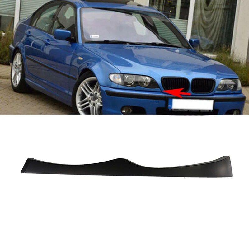 Cubierta moldeadora de faros delanteros negra mate lateral derecho para BMW E46 2001-2005 Foto 3 de 4