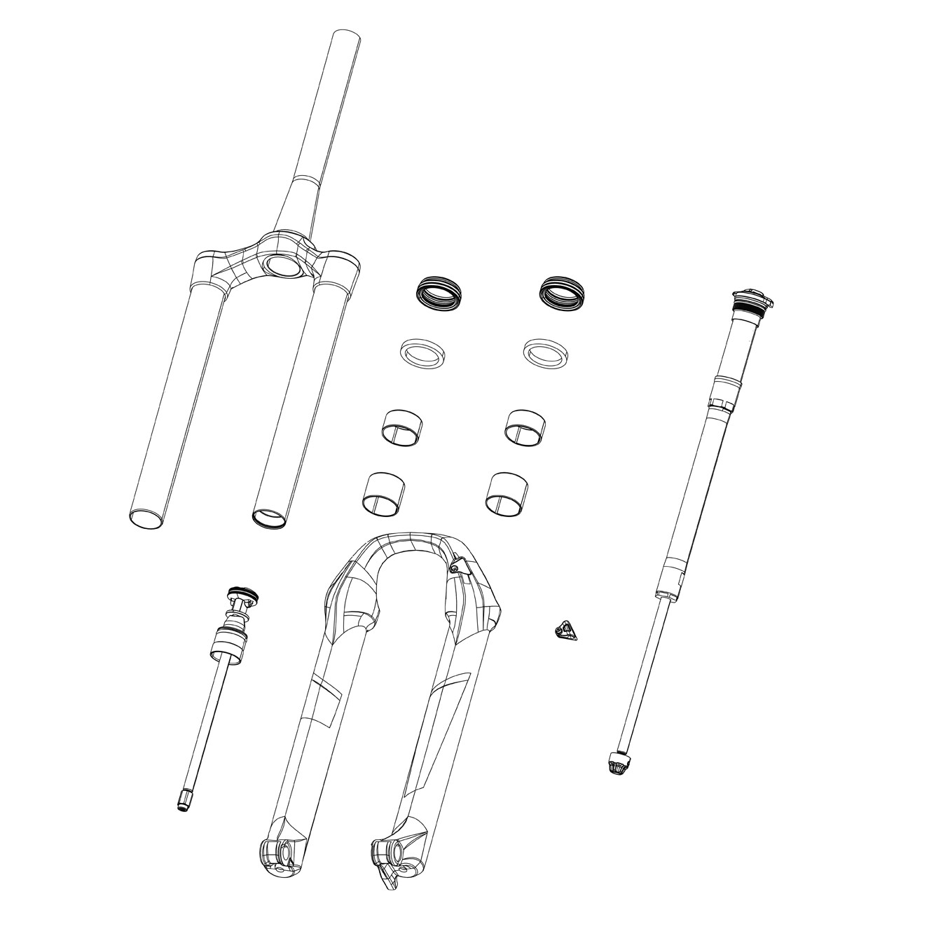 Rockshox Spare Rockshox Fork Lower Leg (Foil Decals Included) 27 15X110 Boost™ (