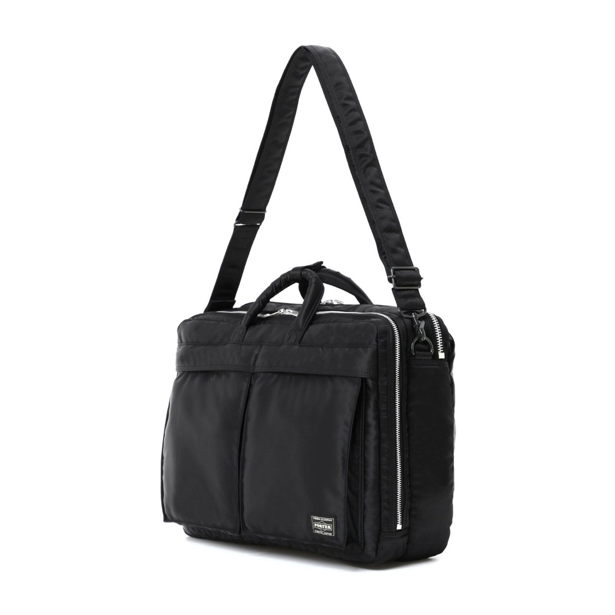 PORTER TANKER 3WAY DOCUMENT BAG W zip Black Briefcase PORTER TANKER 3WAY DOCUMENT BAG W zip Black Briefcase