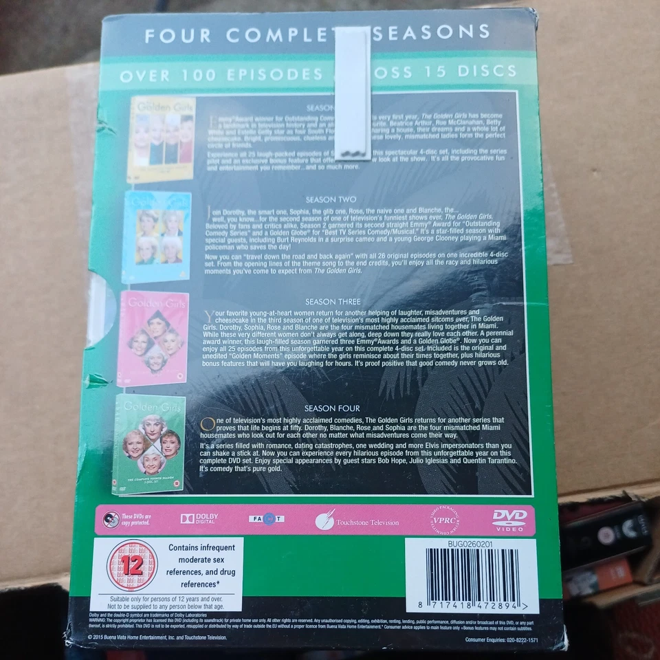 THE GOLDEN GIRLS ( DVD COMPLETE BOX SET SEASON 1-4 Brand-new) - Image 2 of 4