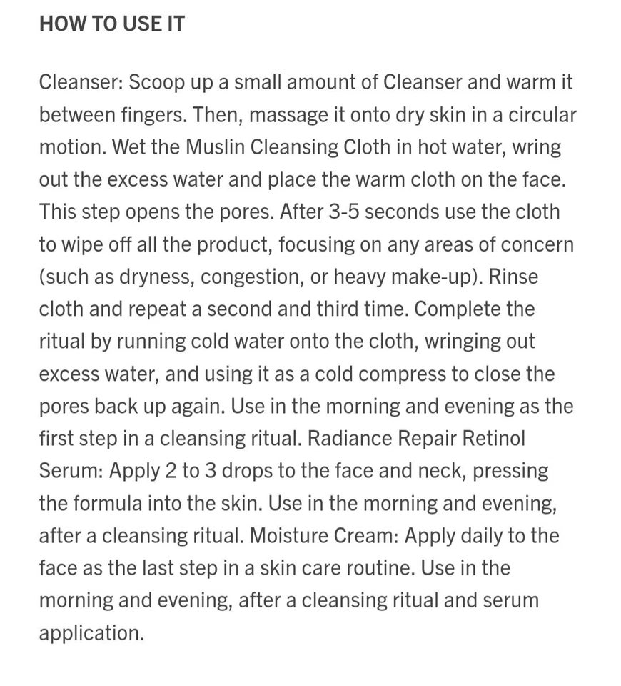 EVE LOM Radiant Renewal Ritual Set Crema Limpiadora, Suero de Retinol, Crema Hidratante Foto 4 de 4