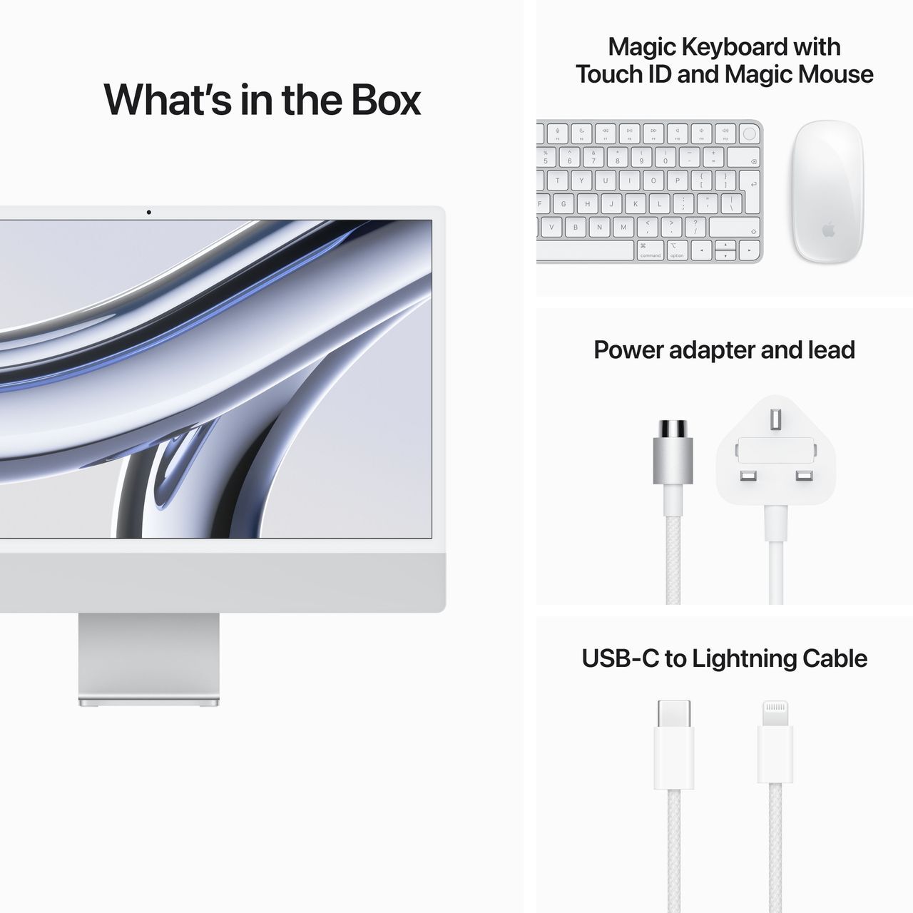 Apple M3 iMac 24 Inches Desktop 256 GB 8 GB RAM 2023 Silver | eBay