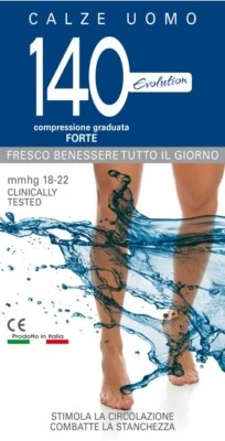 Calza cotone uomo riposante Cabifi  140 den 18-22 mmHg compressione graduata - Immagine 1 di 3