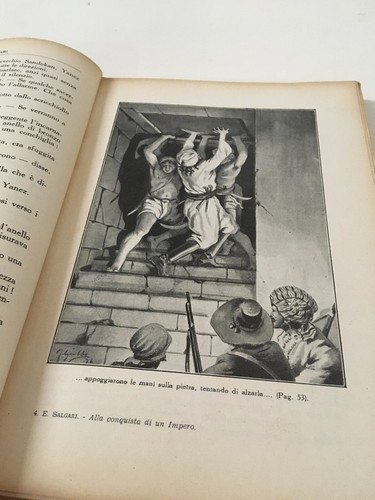 ALLA CONQUISTA DI UN IMPERO E. Salgari Sonzogno 1936 disegni di F. Giobbe - Imagen 7 de 7