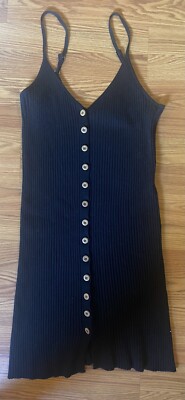 Forever 21 Ribbed Button Down Front Knit Mini Dress