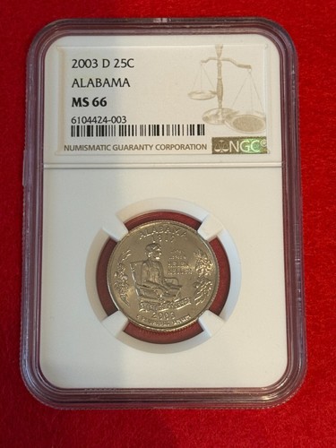 2003 D & P Alabama 25C NGC Grade MS 66 - Picture 4 of 4