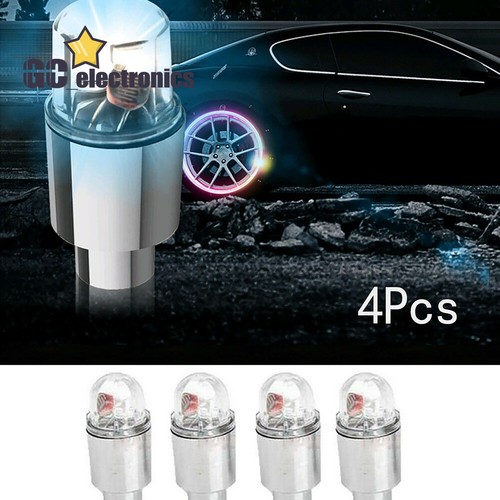 4pcs/set LED Car Bike Wheel Tyre Decor Bulb Light Tire Air Valve Dust Caps A3US - Picture 25 of 28
